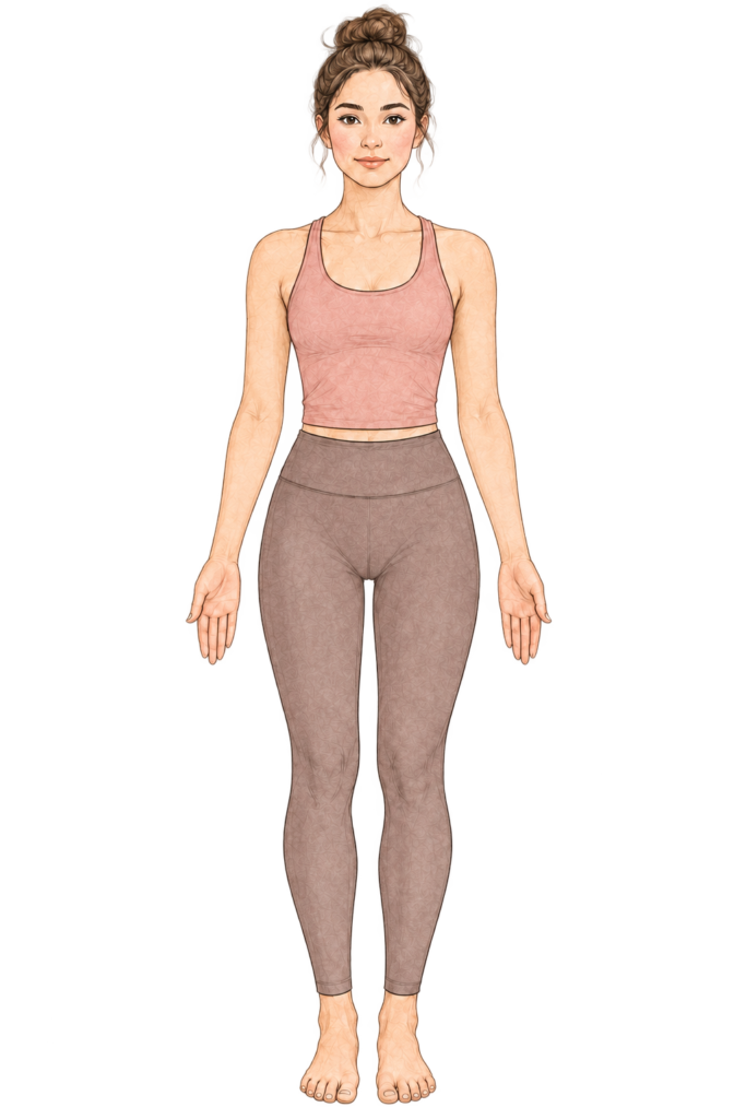 Tadasana, posture de la montagne en yoga