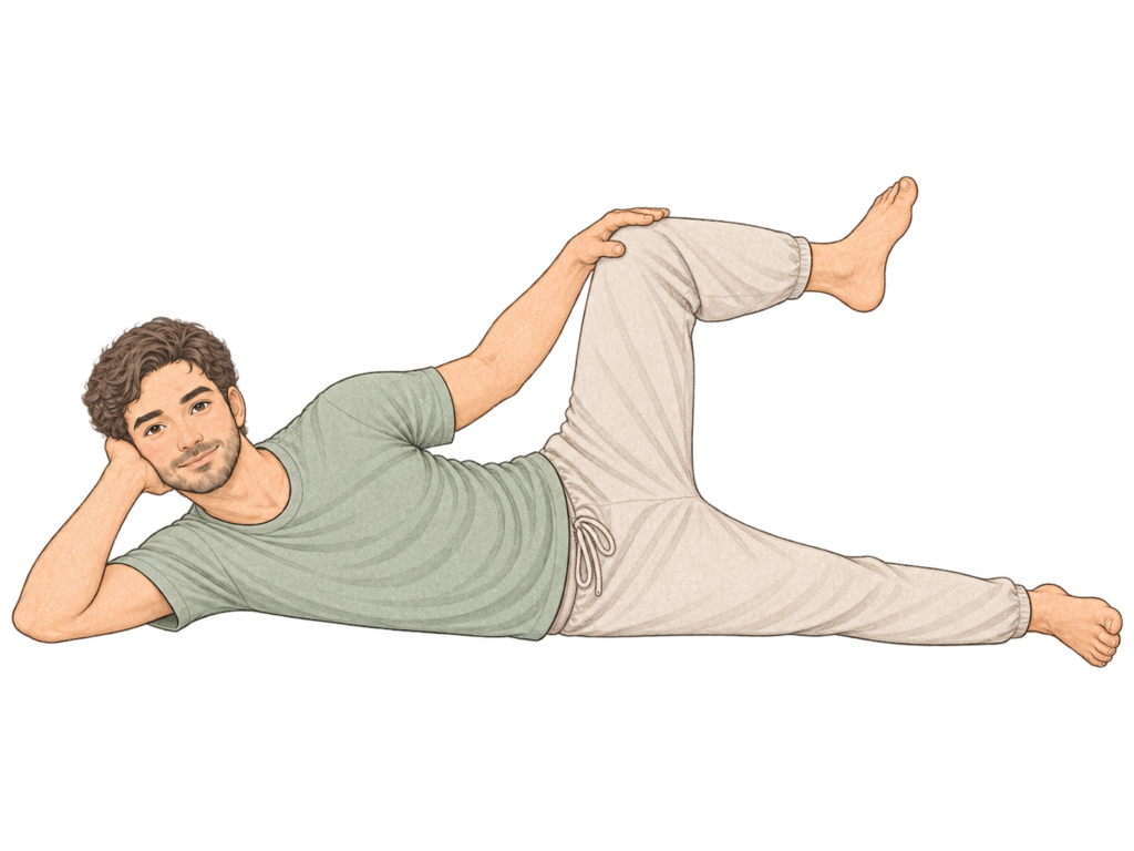 Anantasana genou fléchi