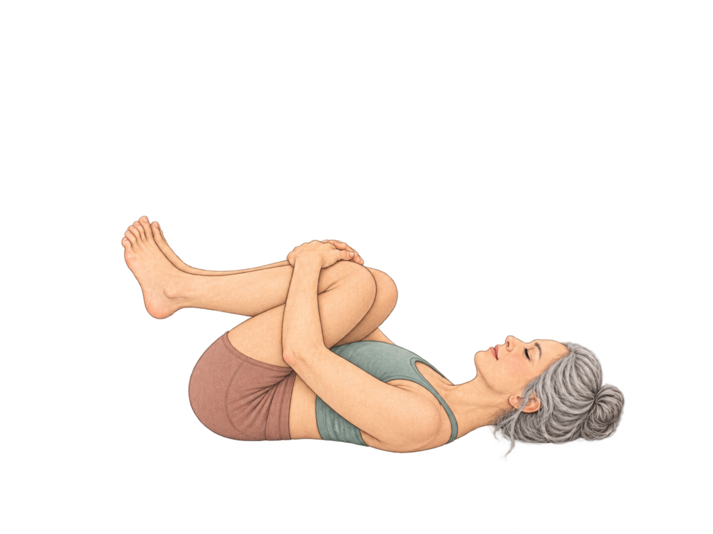 Apanasana, genoux à la poitrine en yoga