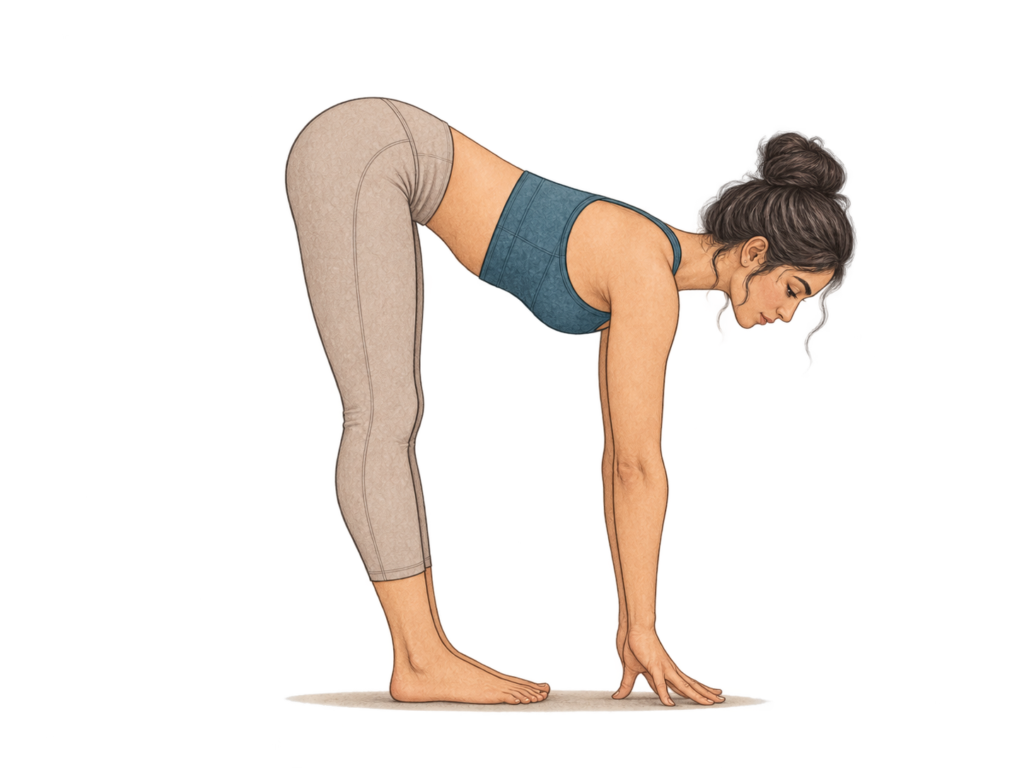 Ardha Uttanasana, demi-flexion avant en yoga