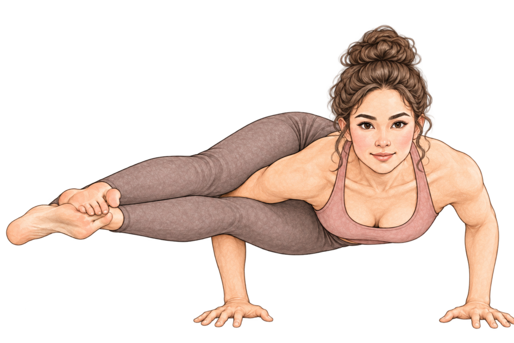 Astavakrasana, posture des huit angles en yoga