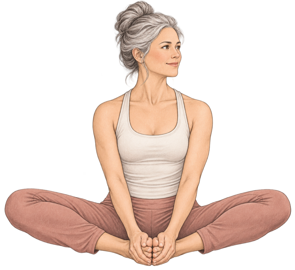 Baddha Konasana, posture du papillon en yoga