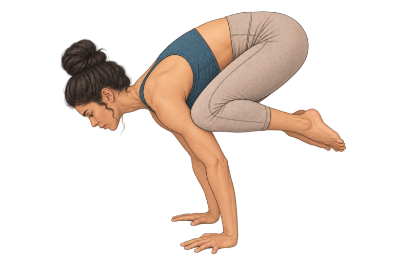 Bakasana, posture du corbeau en yoga