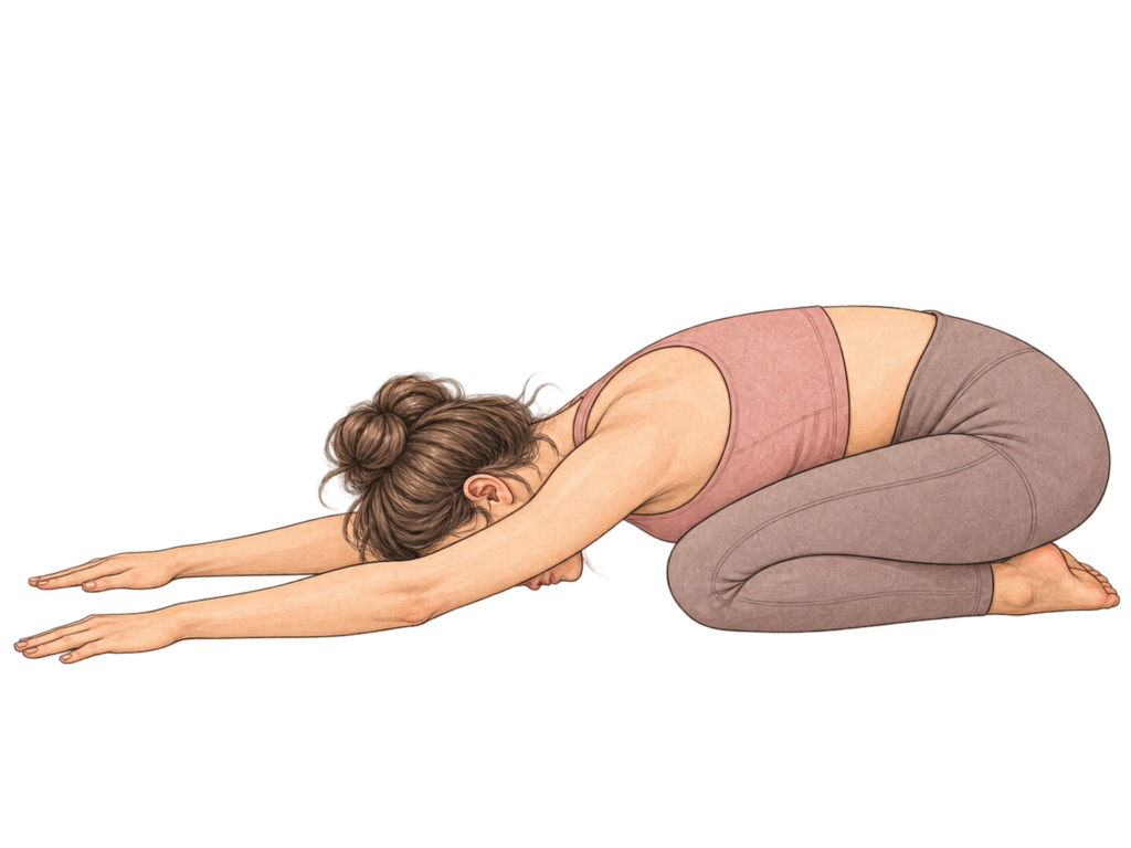 Balasana, posture de l’enfant en yoga