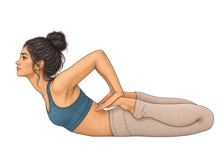 Bhekasana, posture de la grenouille en yoga
