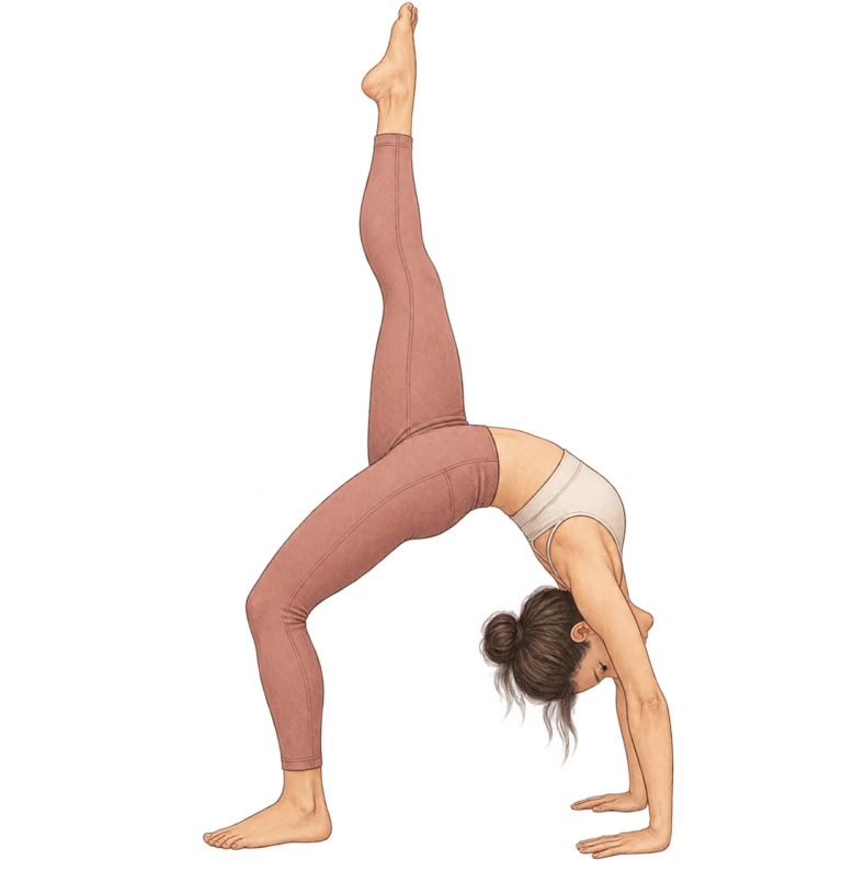 Eka Pada Urdhva Dhanurasana, roue sur une jambe