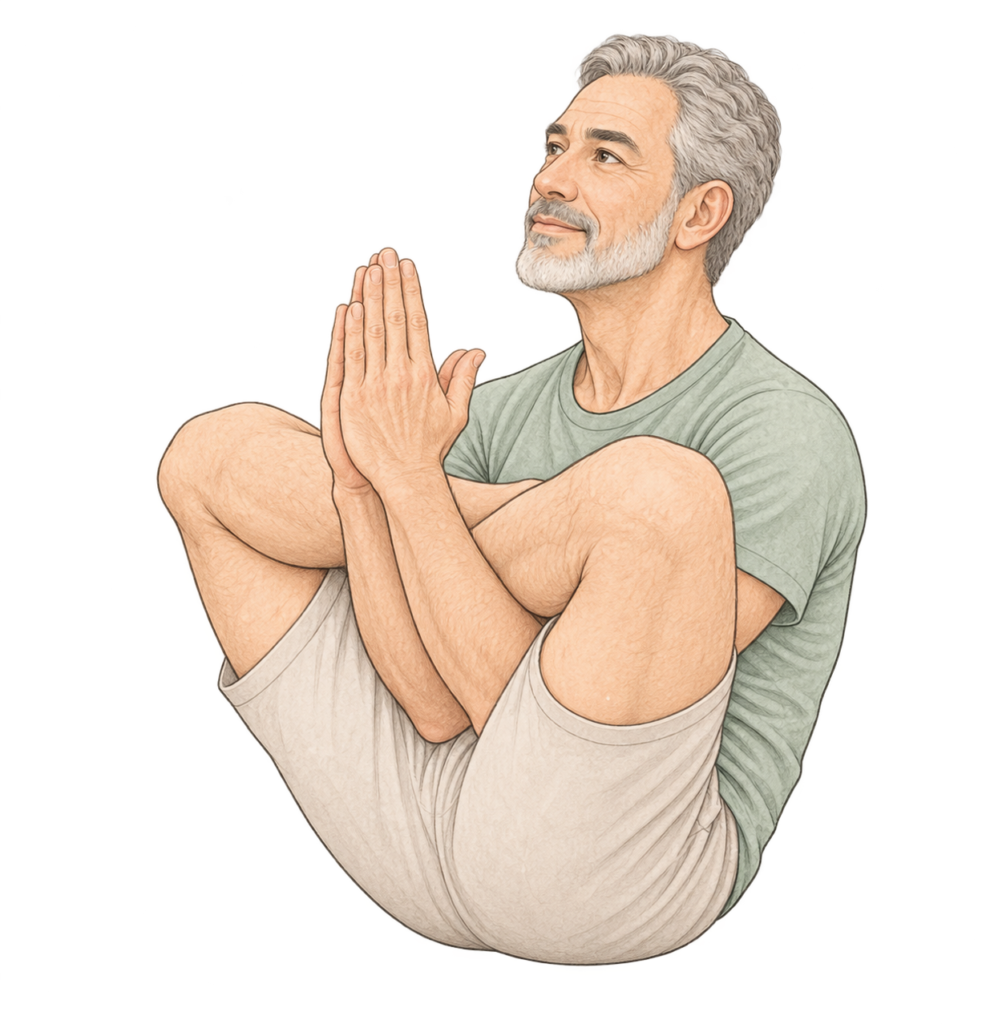 Garbha Pindasana, posture de l’embryon en yoga