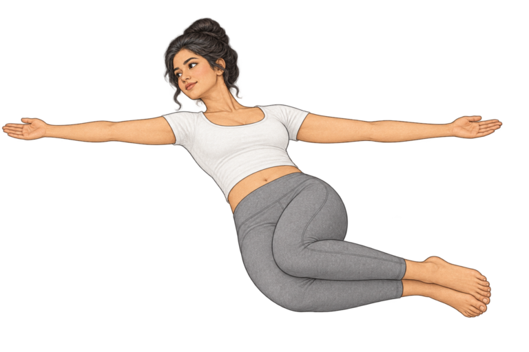 Jathara Parivartanasana, torsion abdominale allongée