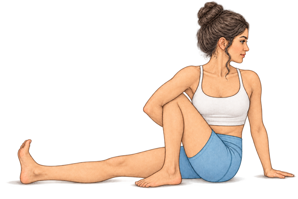 Marichyasana III, torsion assise de Marichi en yoga