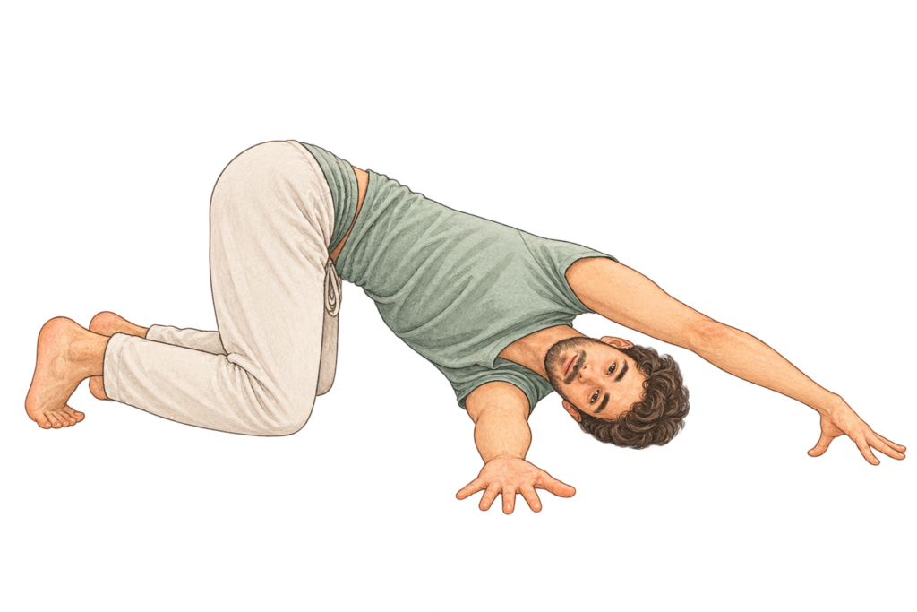 Parsva Balasana, posture du fil dans l’aiguille