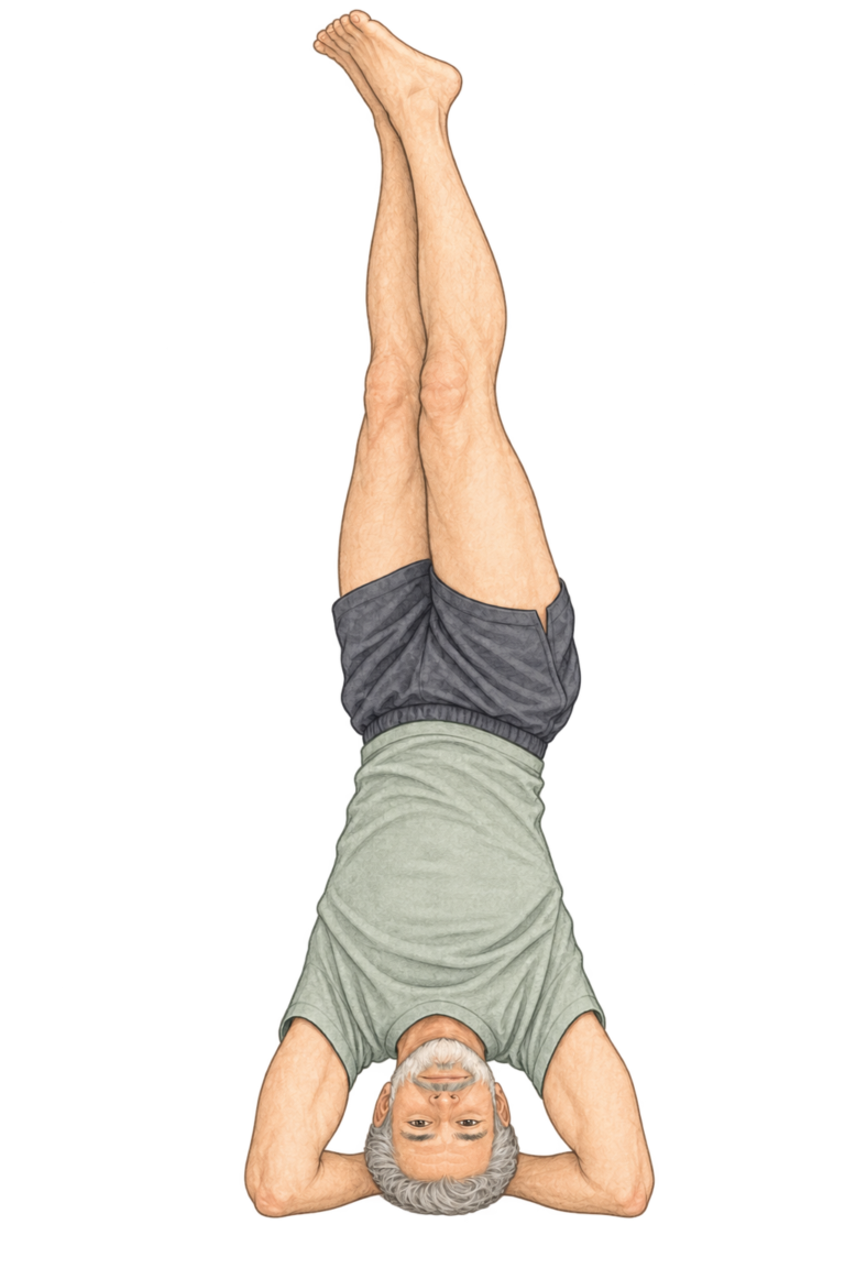 Parsva Sirsasana, équilibre sur la tête en torsion