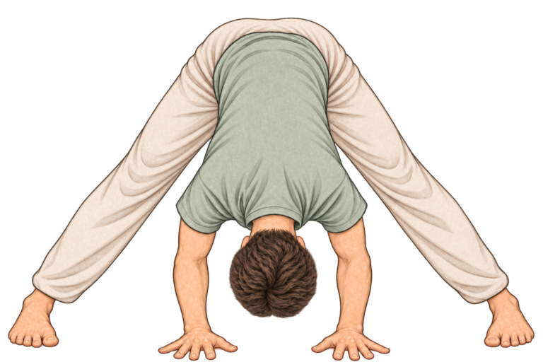 Prasarita Padottanasana, flexion avant jambes écartées