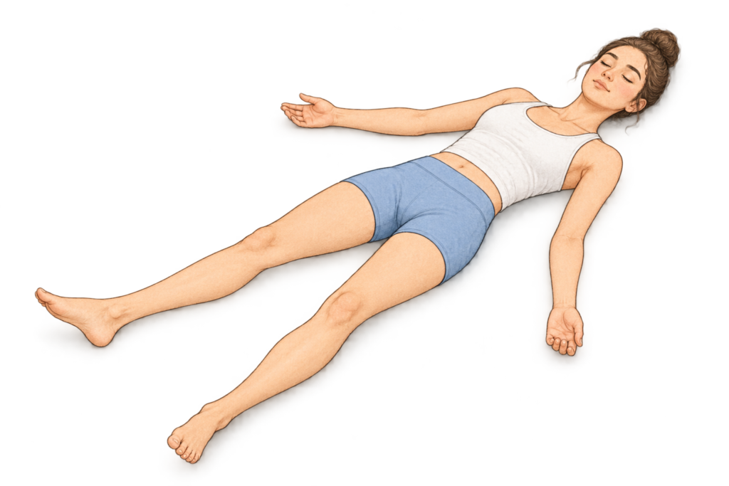 Savasana, posture du cadavre en yoga
