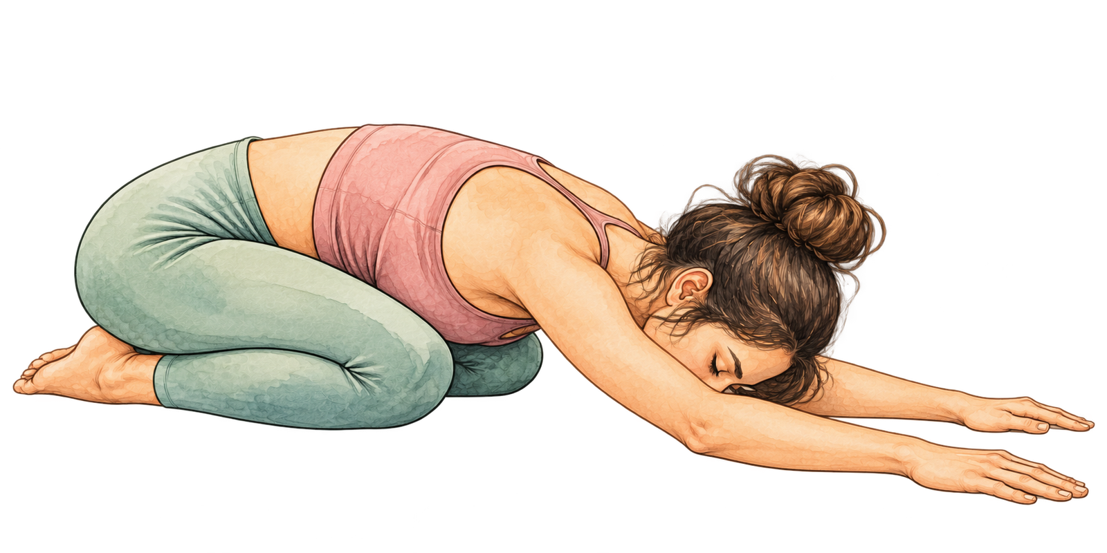 Posture basse et passive de Yin yoga