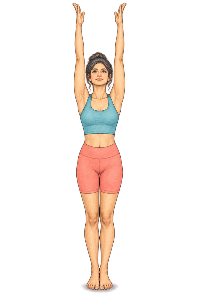 Urdhva Hastasana, posture des bras levés en yoga