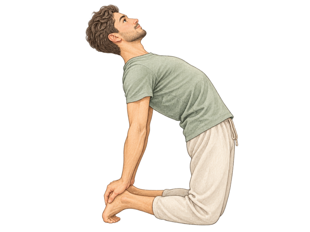 Ustrasana, posture du chameau en yoga