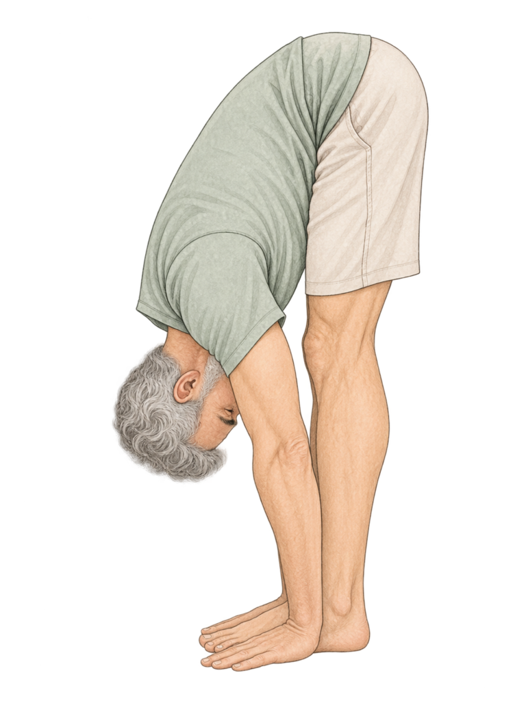 Uttanasana, flexion avant debout en yoga