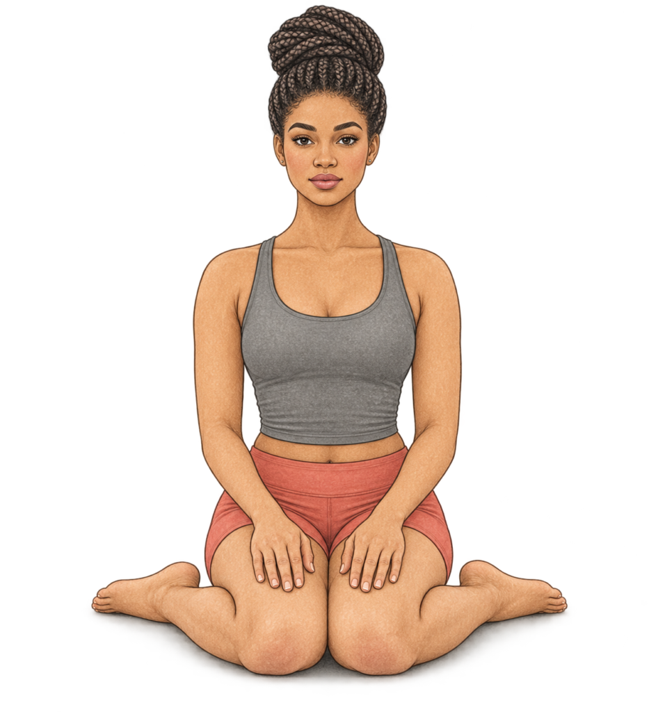 Virasana, posture du héros en yoga