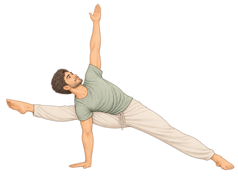 Visvamitrasana, posture de Visvamitra