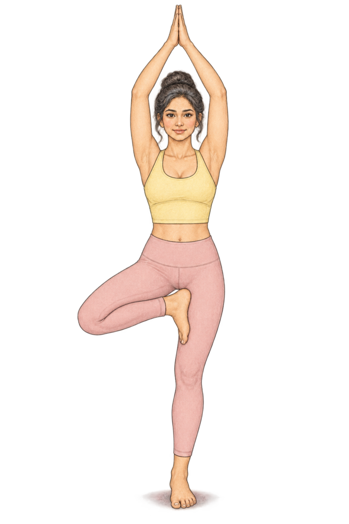 Vrksasana, posture de l’arbre en yoga